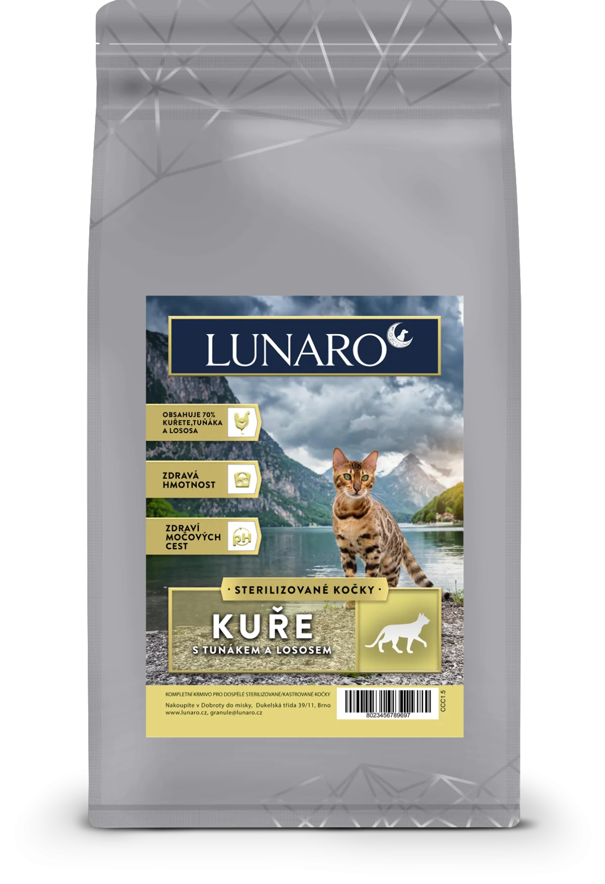 Lunaro Cat AquaPoulet Adult Steril 300g - Kuře s rybama