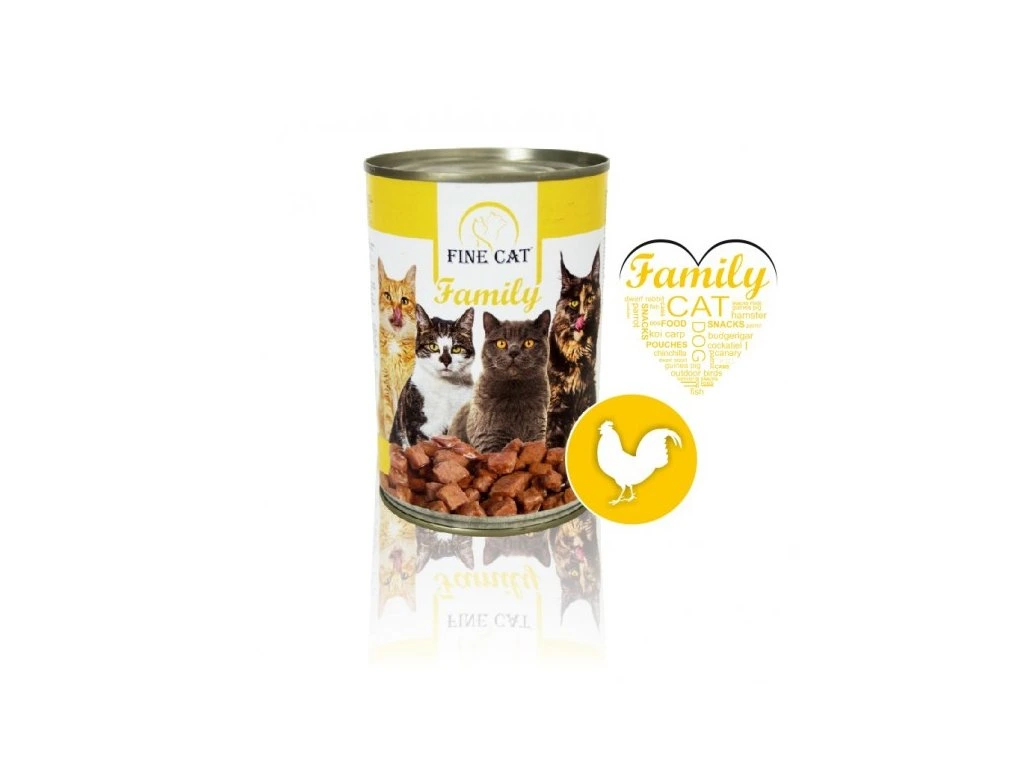 Fine Cat FINE CAT Family konzerva pro kočky s DRŮBEŽÍM 415g