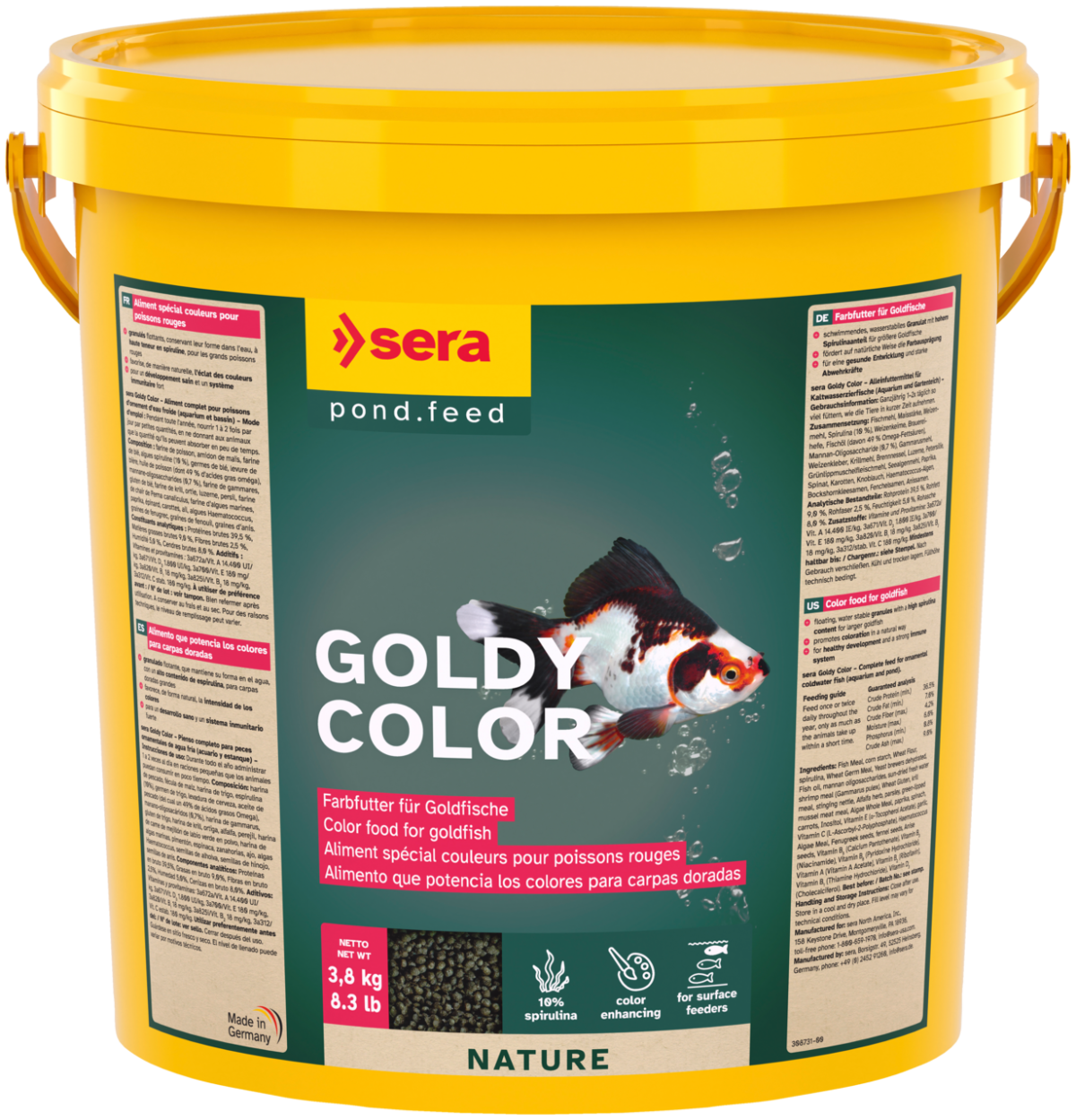 sera GmbH sera goldy color spirulina Nature 10 l