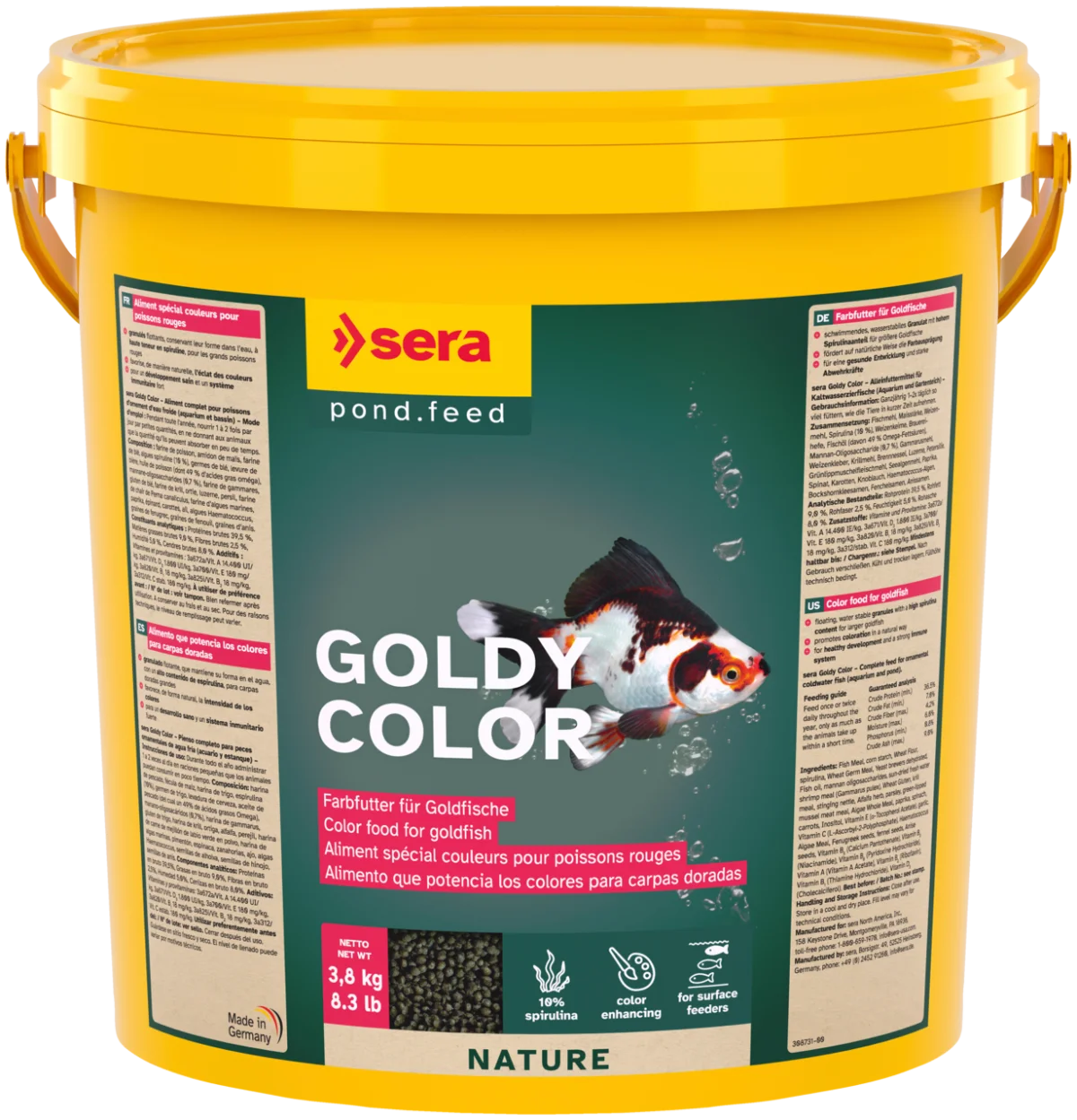 sera GmbH sera goldy color spirulina Nature 10 l