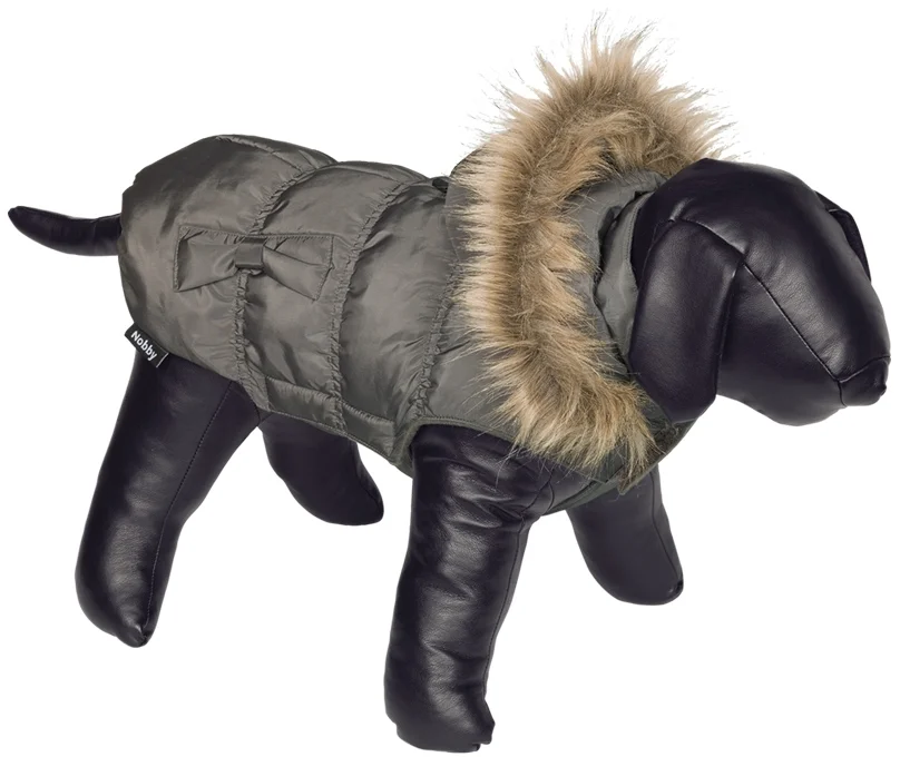 Nobby obleček pro psa DAIKI zelená s kožíškem 23cm