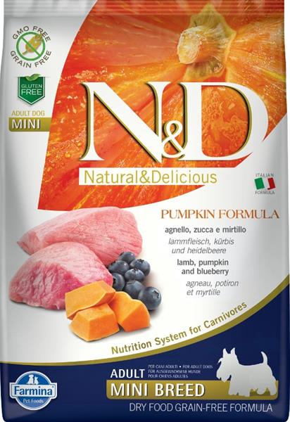 N&D Pumpkin DOG Adult Mini Lamb & Blueberry 7 kg 