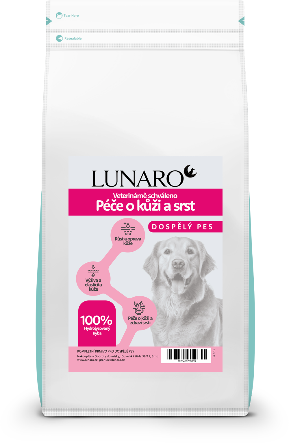 Lunaro VD Skin & Coat 10kg - Losos s batáty