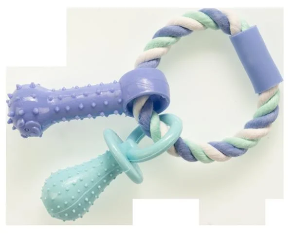 GIMBORN IT Hračka GIMBORN lano bavl/TPR dudlíky 15cm