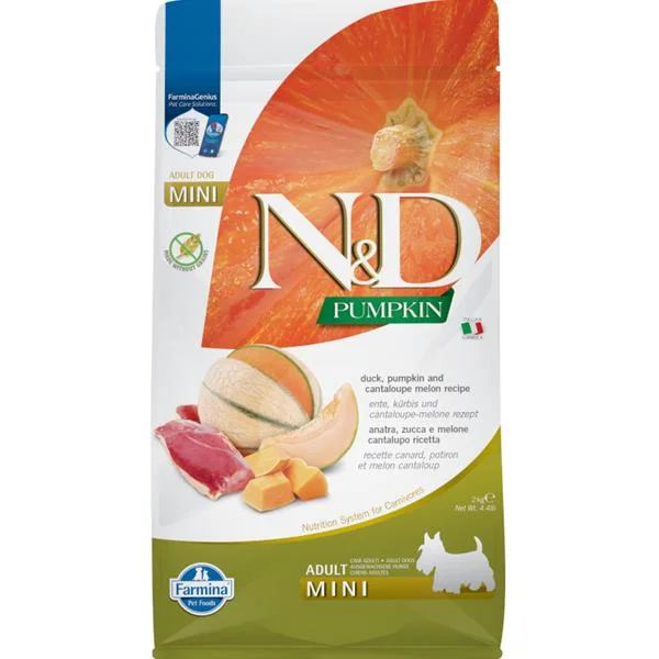 N&D Pumpkin Duck & Cantaloupe melon Adult Mini pro malá plemena psů 2 kg