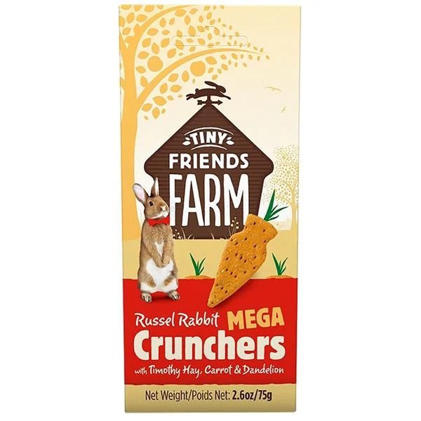 SUPREME Tiny Friends Farm Mega Crunchers seno, mrkev a pampeliška 75 g
