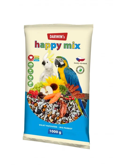 Darwin’s velký papoušek Happy mix 1 kg