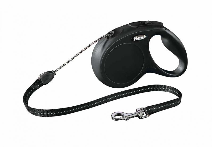 Vodítko FLEXI Classic NEW lanko 5 m/ 20 kg černá