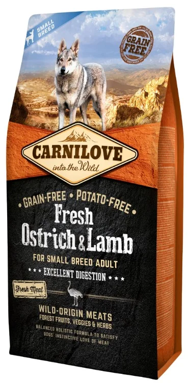 Carnilove Dog Fresh Ostrich & Lamb for small breed 6kg