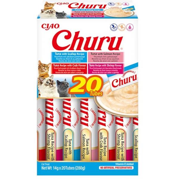 Churu Cat BOX Tuna Seafood Variety Churu Cat BOX Tuna Seafood Variety 20x40g