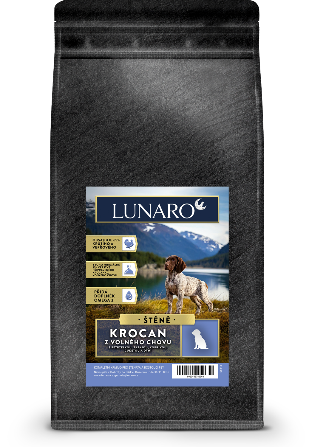 Lunaro Velvet Harvest Puppy 2kg - krocan a vepř s batáty