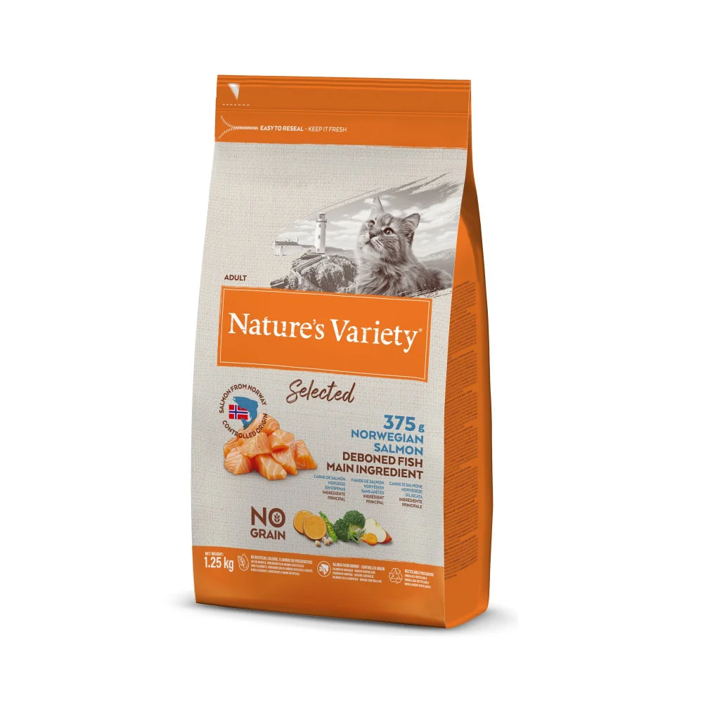 Natures Variety Nature´s variety select. cat s lososem 1,25kg