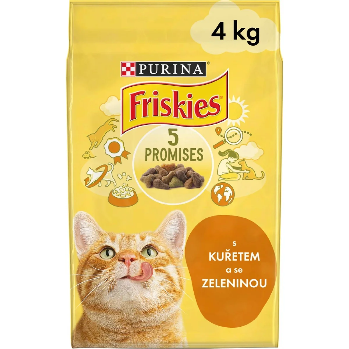 Friskies Adult Cat s kuřecím a zeleninou 4 kg