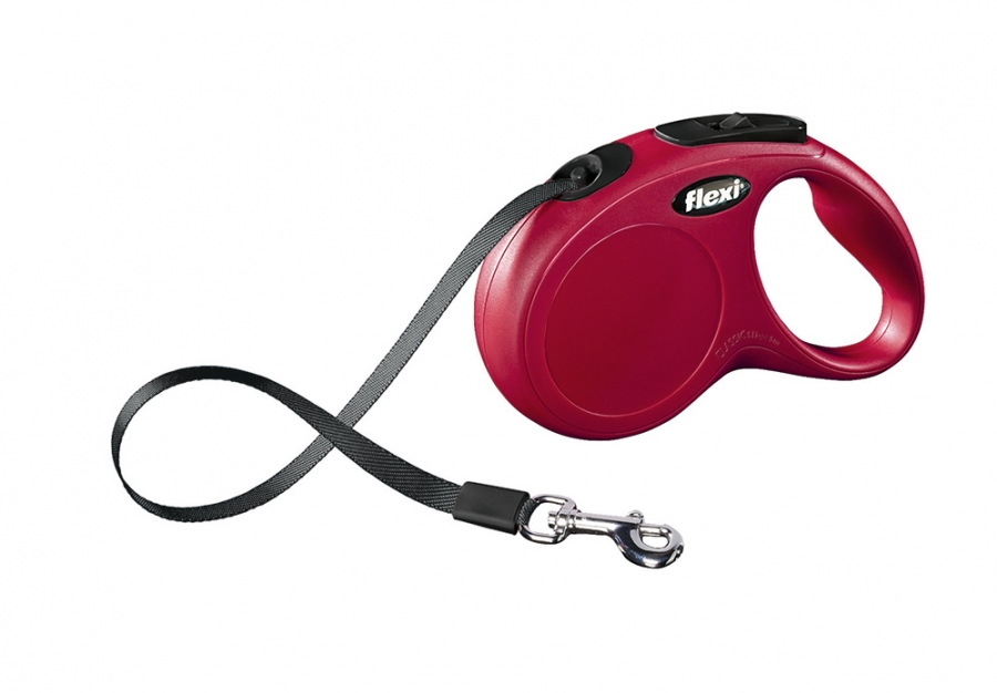 Vodítko FLEXI Classic NEW pásek 5 m/ 15 kg červená