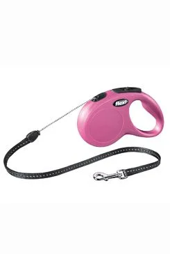 Vodítko FLEXI Classic NEW lanko 5m/ 12 kg růžová