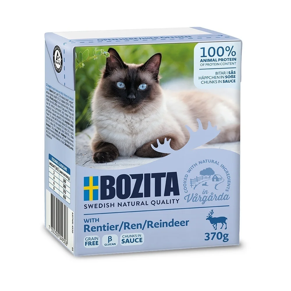 Bozita Cat kousky v omáčce se sobím masem, tetrapak 370 g