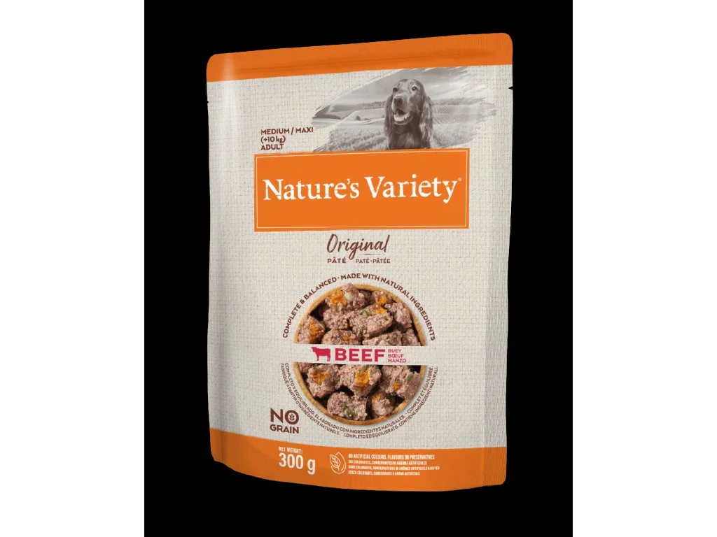 Natures Variety kap.Nature´s variety orig. med. dog s hovezim 300g