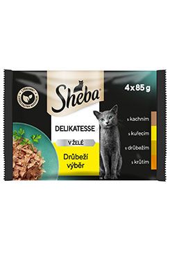 Sheba Delikatesse Drůbeží Výběr v Želé - 4x85g