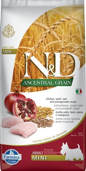 N&D LG DOG Adult Mini Chicken & Pomegranate 7 kg 