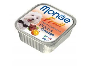 MONGE FRUIT Dog Kachna s pomerančem 100g/32ks