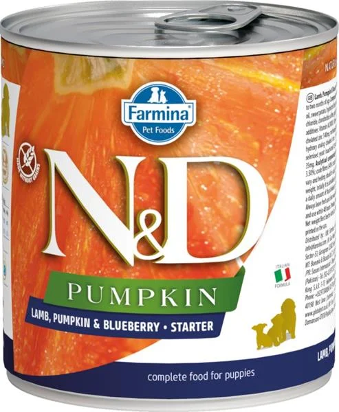 N&D DOG PUMPKIN Starter Lamb & Blueberry 285 g + 1 ks  ZDARMA