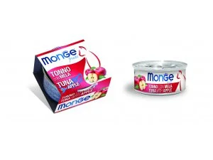 MONGE FRUIT Cat tuňák s jablkem 80g/24b