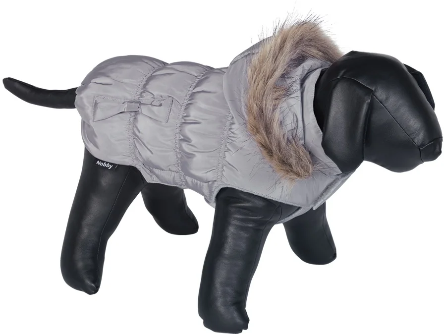 Nobby DAIKI obleček pro psa šedá s kožíškem 26cm
