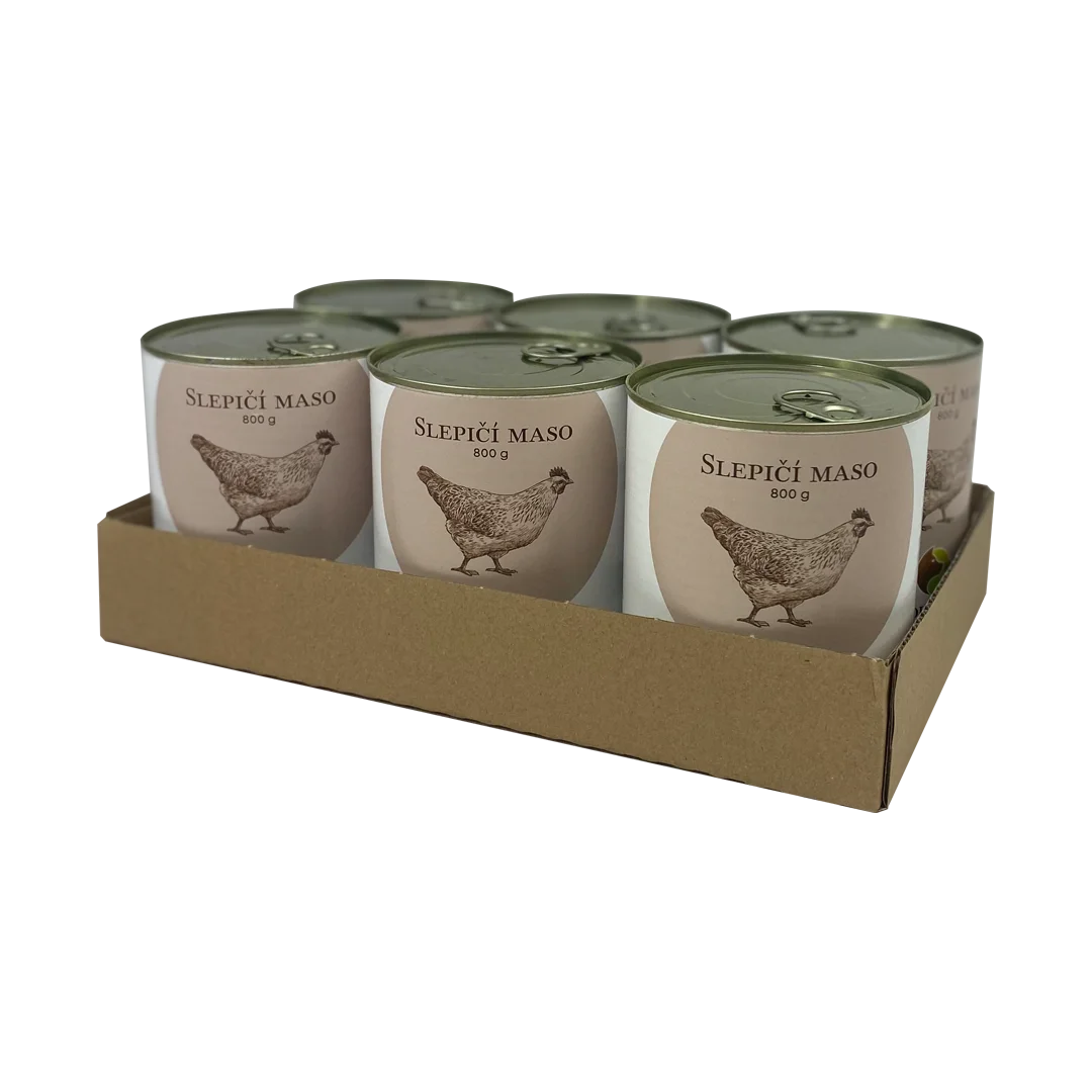 Bohemia Pet Food SIX PACK BOHEMIA Slepičí maso ve vlastní šťávě 800g