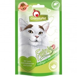 GranataPet Feinis drůbež s kočičí trávou 50 g
