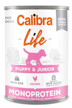 Calibra Dog Life  konz.Puppy&Junior Chicken&rice 400 g