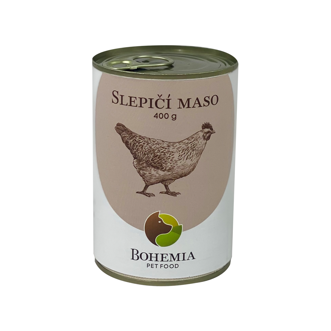 Bohemia Pet Food BOHEMIA Slepičí maso ve vlastní šťávě 400g