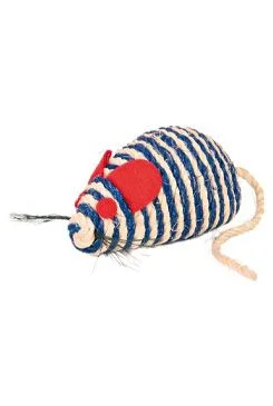 Myš se štěrchacími kuličkami uvnitř, sisal 10 cm 1 ks
