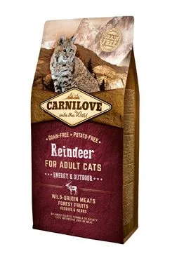 VAFO Carnilove Praha s.r.o. Carnilove Cat Reindeer for Adult Energy & Outdoor 6kg