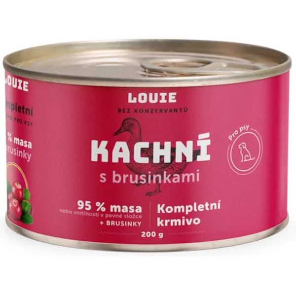 Konzerva LOUIE kachní s brusinkami 200g