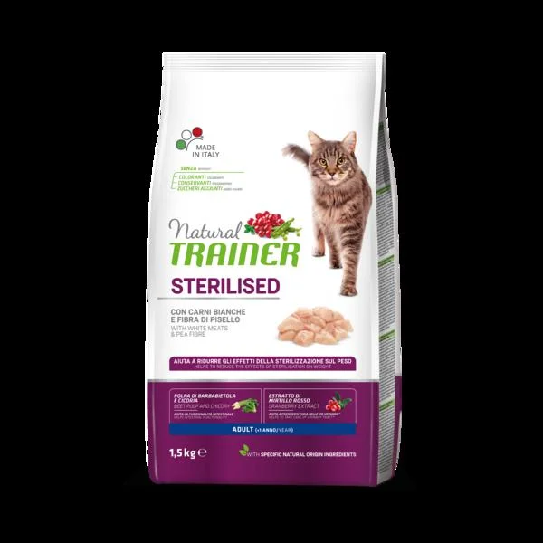 TRAINER Natural Cat Serilised drůbeží maso 1,5kg