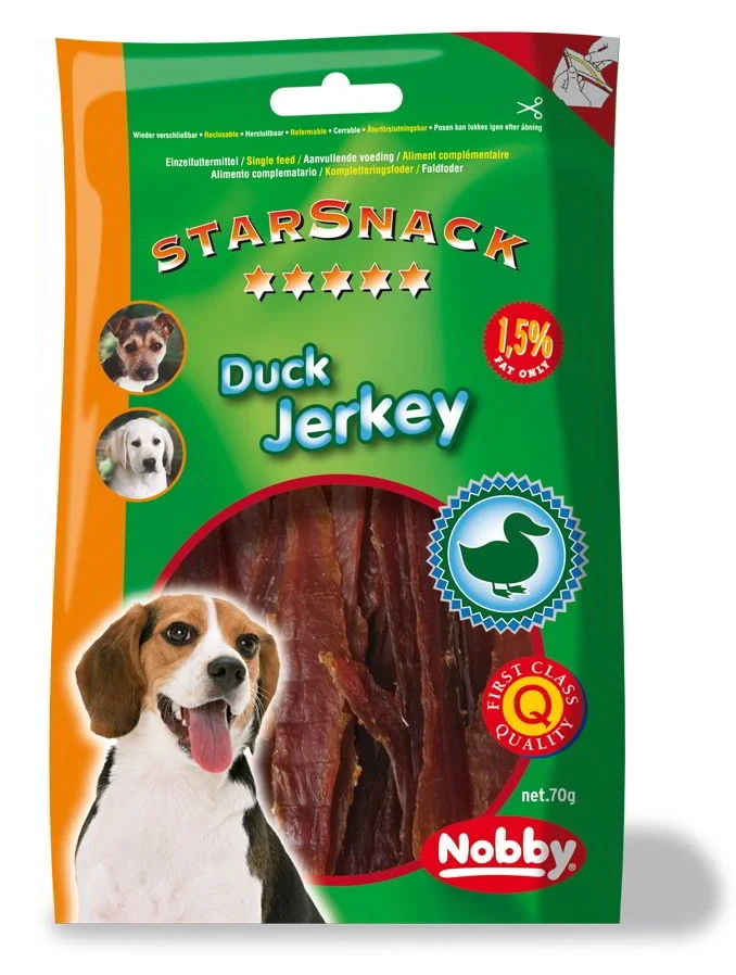 Nobby StarSnack Duck Jerkey sušené kachní svalovina 70g