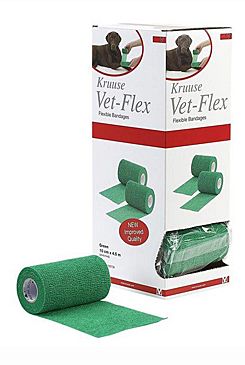 KRUUSE Obinadlo elast. Vet-Flex 10cm x 4,5m zelené Kruuse 1ks