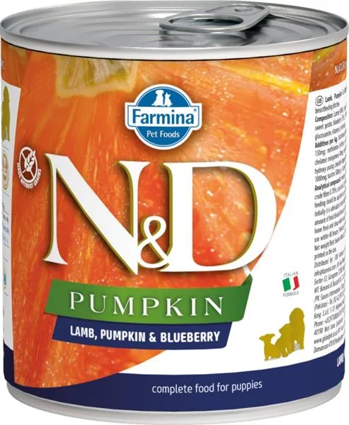 N&D DOG PUMPKIN Puppy Lamb & Blueberry  285 g + 1 ks  ZDARMA