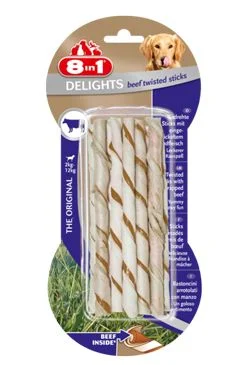 Tyčinky 8in1 Beef Delights kroucené žvýkací 55 g