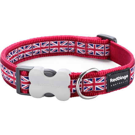 Obojek RD 20 mm x 30-47 cm - Union Jack Flag