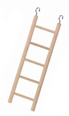 Nobby dřevěný závěsný žebřík pro papoušky 5 příček 22cm