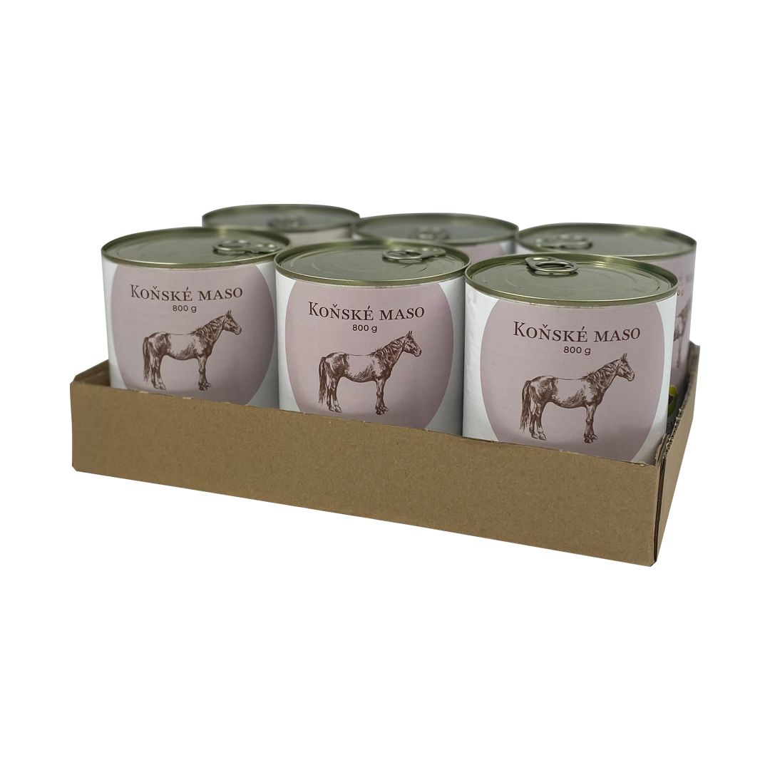 Bohemia Pet Food SIX PACK BOHEMIA Koňské maso (dieta) 800g