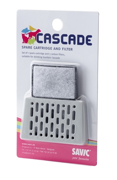 Fontána plast Cascade pro kočky Nobby 1x náhr.kazeta, 3x uhlík.filtr 1 náhradní kazeta