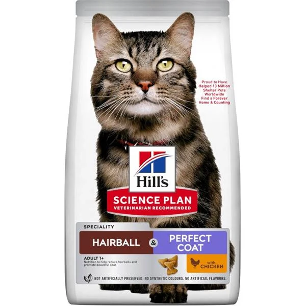 Hill´s Hill's Science Plan Feline Adult Hairball & Perfect Coat Chicken 7 kg