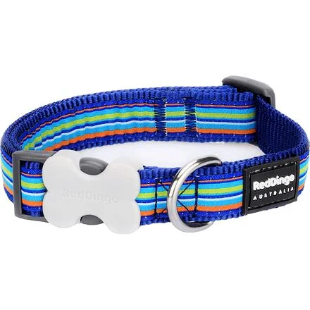 Obojek RD 20 mm x 30-47 cm - Horizontal Stripes Navy