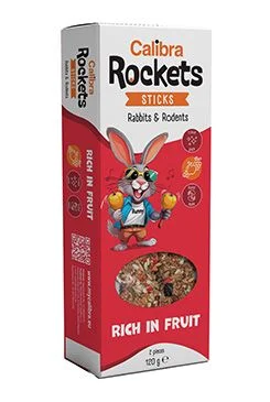 Calibra Rockets Sticks Rabbits&Rodents Fruits  120g