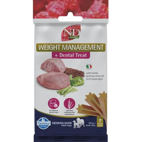 N&D QUINOA Dog Dental Snack Weight Lamb Medium & Maxi 100 g