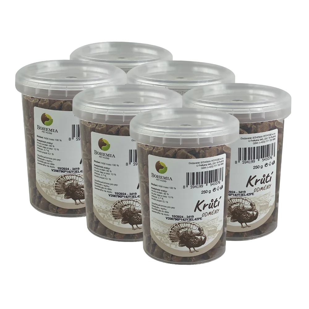 Bohemia Pet Food BOHEMIA 6x Krůtí odměny 250g