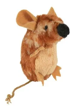 Stojící pískací plyšová myš s catnipem 8 cm TRIXIE 1 ks