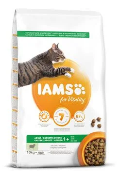IAMS for Vitality Adult Cat Food with Lamb 10 kg